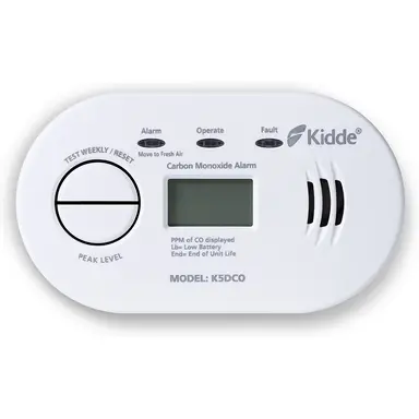 Ajax Kidde K5DCO compacte opbouw koolmonoxide melder 3x AA batterij voeding digitaal display
