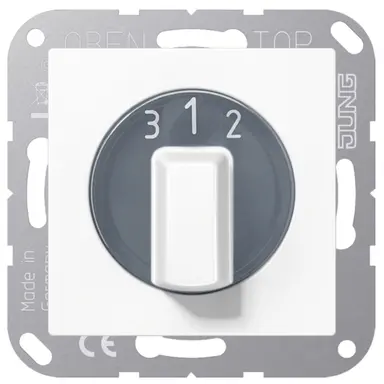 JUNG A 1504.20 N WW 3-standenschakelaar 2-polig met afdekking A-range alpine wit