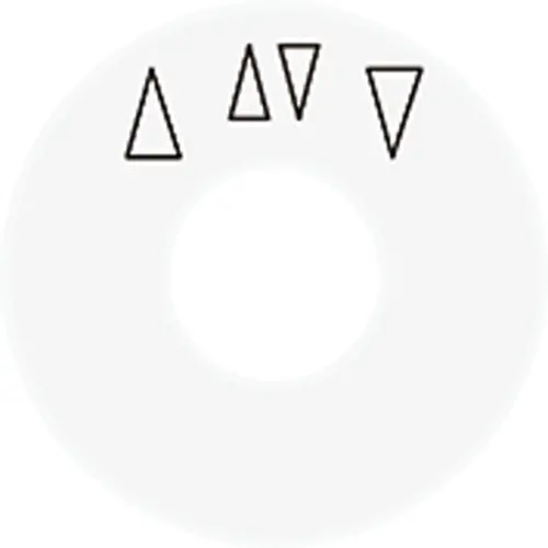 JUNG SKS 1234.10 WW schijf met schaalindeling voor jaloezie-draaischakelaar alpine wit