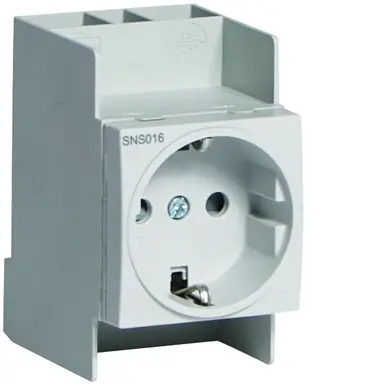 Hager VKS09SW contactdoos randaarde DIN-rail montage + bedrading