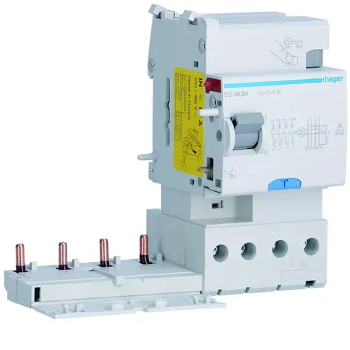 Hager BS463N Aardlekblok 63A 4P 230-400V