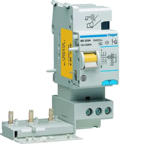 Hager BD325N Aardlekblok 25A 3P 230-400V