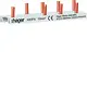 Hager KB3FN kamrail geisoleerd 2-polig 10mm2 40A 5-modulen