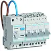 Hager VKS04COMBI combinatie 1x aardlekschakelaar 40A 2P 30mA + 4x installatieautomaat 16A B-karakteristiek