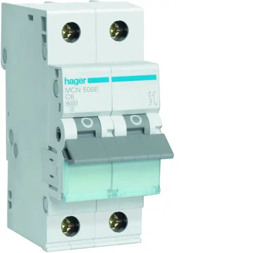 Hager MCN506E Installatieautomaat C-kar 1P 2