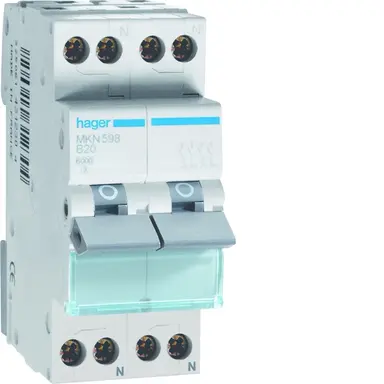 Hager MKN598 Installatieautomaat B-kar 2P 2