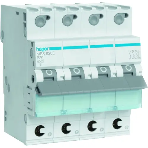 Hager MBS620E Installatieautomaat B-kar 3P 4
