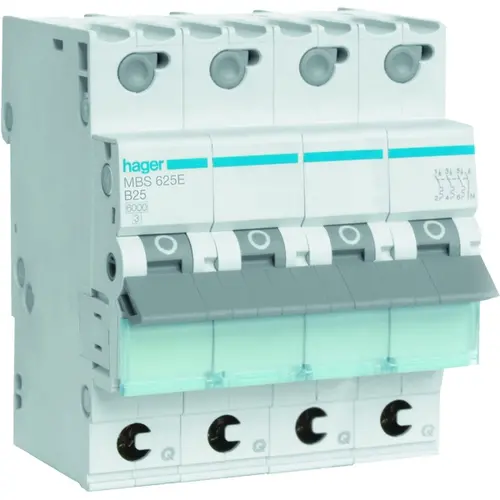 Hager MBS625E Installatieautomaat B-kar 3P 4