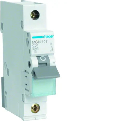 Hager MCN101 Installatieautomaat C-kar 1P 2