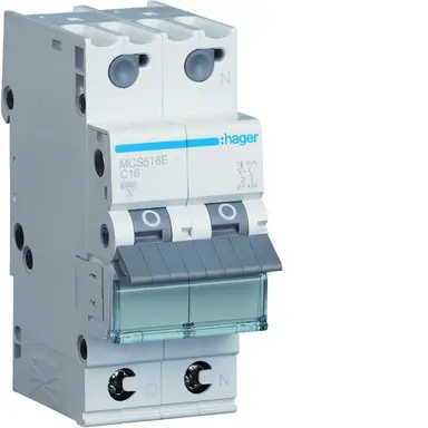 Hager MCS516E Installatieautomaat C-kar 1P 2