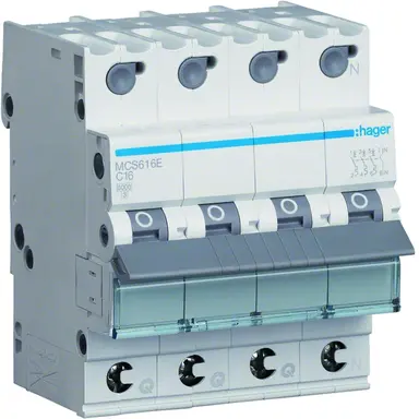 Hager MCS616E Installatieautomaat C-kar 3P 4