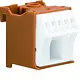 Hager KN06P bruine Quickconnect aansluitklem voor fase 6-posities
