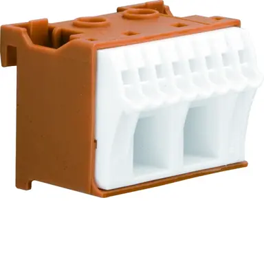 Hager KN10P bruine Quickconnect aansluitklem voor fase 10-posities