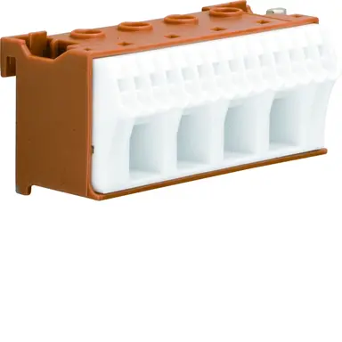 Hager KN18P bruine Quickconnect aansluitklem voor fase 18-posities