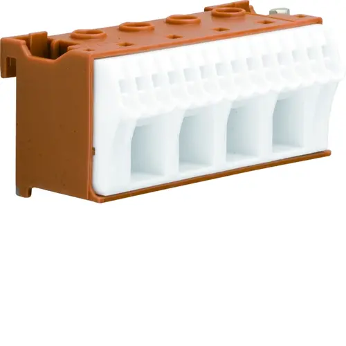 Hager KN18P bruine Quickconnect aansluitklem voor fase 18-posities