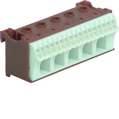 Hager KN22P bruine Quickconnect aansluitklem voor fase 22-posities