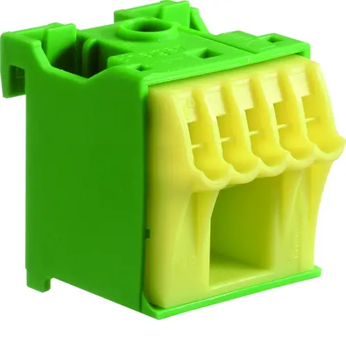 Hager KN06E groen-gele Quickconnect aansluitklem voor aarde 6-posities