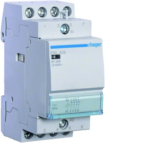 Hager ESL426 Magn. Schak. 25A (AC1) 4v 8-