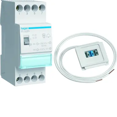 Hager VKG07ST beltransformator 8V-1,0A + zij-invoer voor Vision kast