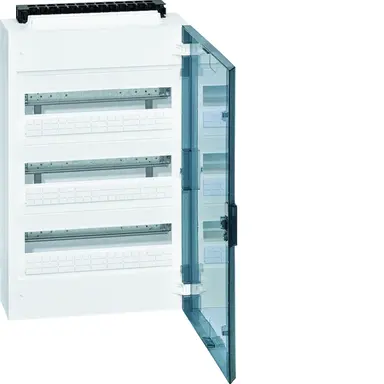 Hager VB318P Vega leeg 54-modulen 400x625mm 3 rijen van 18 modulen transparante deur IP40