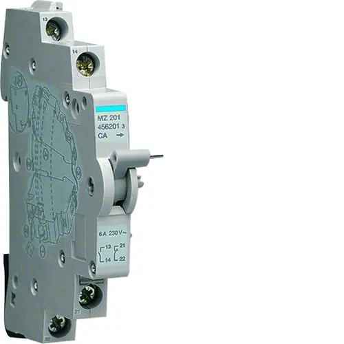 Hager MZ201 Hulpcontactblok 1m 1v  Zijmont