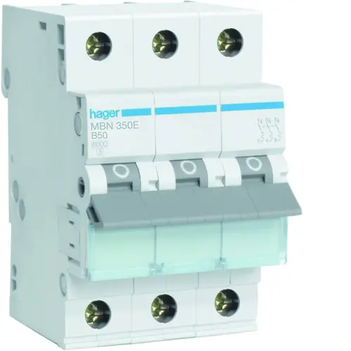 Hager MBN350E installatieautomaat 3-polig 50A B-karakteristiek 6kA