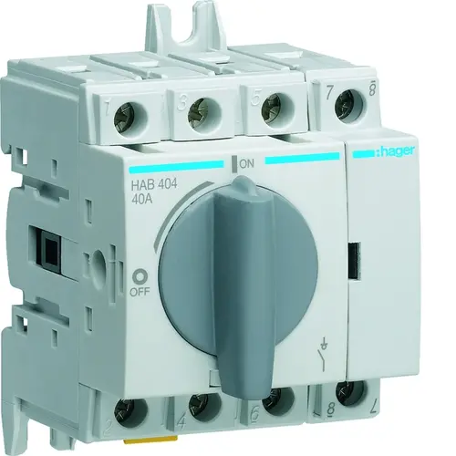 Hager HAB404 lastscheider 4-polig 40A modulair M1