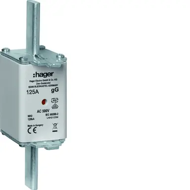 Hager NH2C KTF M125A 500V Smeltpatroon (mes) NH2C 125A