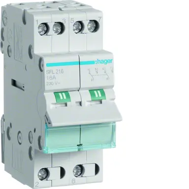 Hager SFL216 Omschakelaar 16A 2p 2-st. IP20