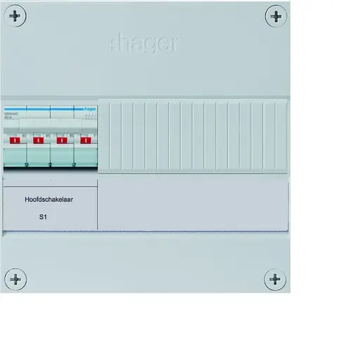 Hager VKG82S verdelerkast met hoofdschakelaar 4-polig 40A