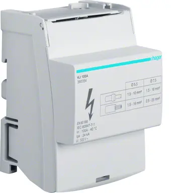 Hager KJ100A verdeelklem 4-polig 100A