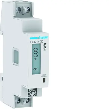 Hager ECN140D kwh meter 1-fase directe meting 40A 1-module breed