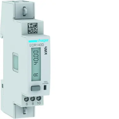 Hager ECR140D kwh-meter 1f 40a 1mod mid
