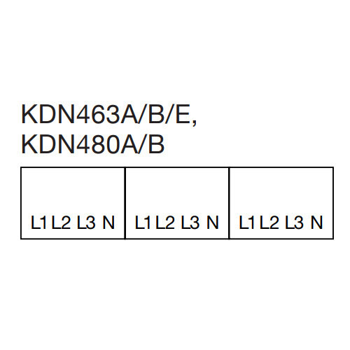 Hager KDN463B kamrail 4-polig 63A 10mm2 56-modulen modulair component