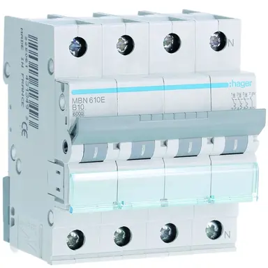 Hager MBN610E Installatieautomaat B-kar 3P 4