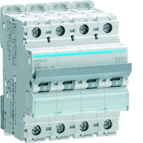 Hager NCN440 Installatieautomaat C-kar 4P 4