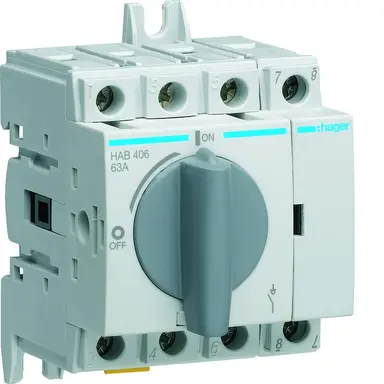 Hager HAB406 Lastscheider 4p 63A 690v