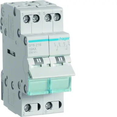 Hager SFB216 Omschakelaar 16A 2p 3-st. IP20