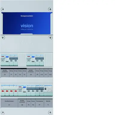 Hager VKG222L-FT Installatiekast 3-f 7gr Hs40 4