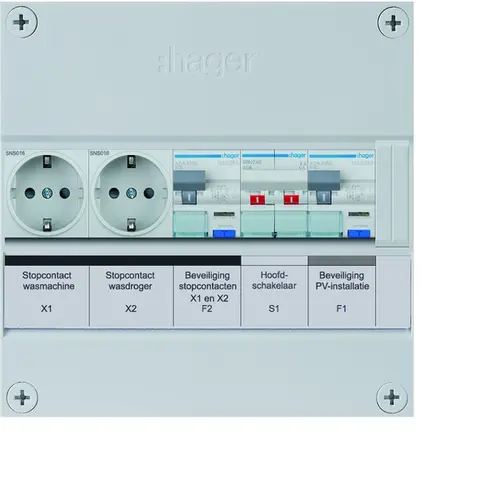 Hager VKG02PV-WW Installatiekast 1-f 2gr Hs40 2