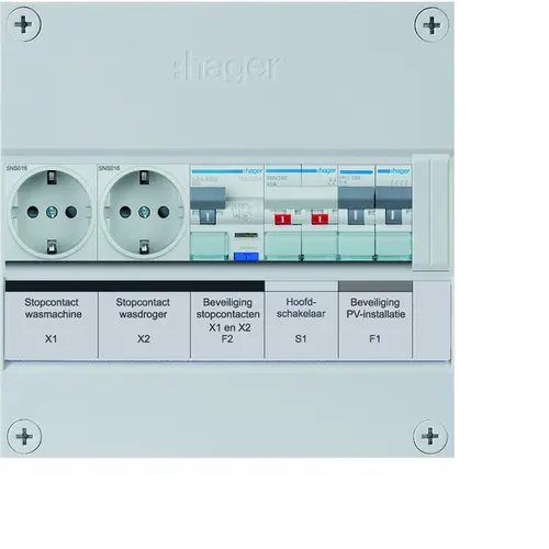 Hager VKG11PV-WW Installatiekast 1-f 2gr Hs40 2