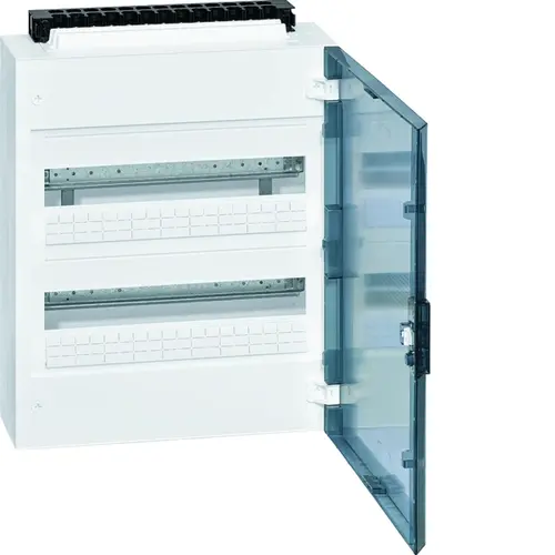 Hager VB218P Vega leeg 36-modulen 400x475mm 2 rijen van 18 modulen transparante deur IP40