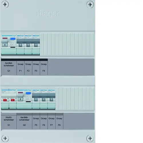 Hager VKZ33E 6-groepenverdeler hs 2 x als
