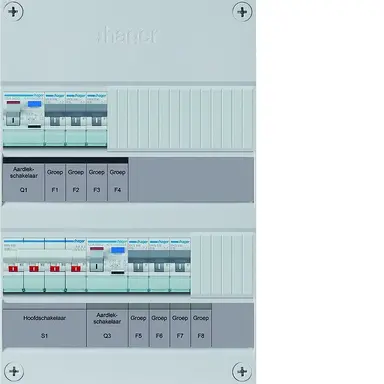 Hager VKZ330L 6-groepenverdeler hs 2 x als