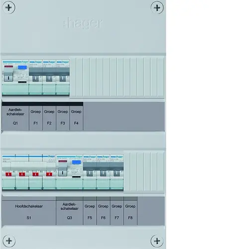 Hager VKZ330L 6-groepenverdeler hs 2 x als