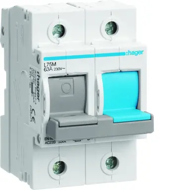 Hager L75M patr lastscheider d0 63a 1p+n