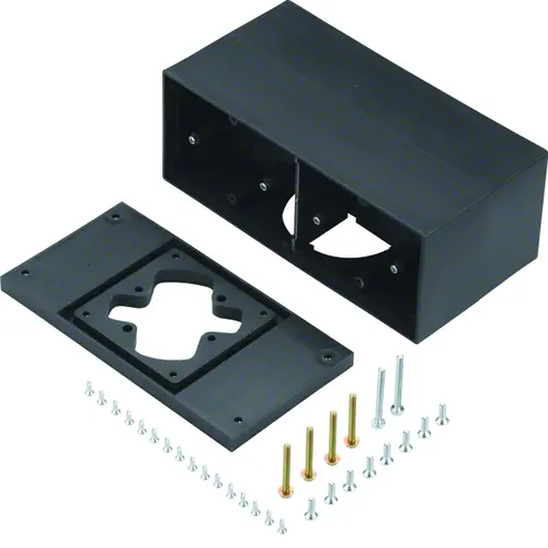 Hager GBZ49005 vloerzuil opbouw voor 4 elementen zwart