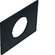Hager GBZWN9005 afdekplaat met opening d 45mm