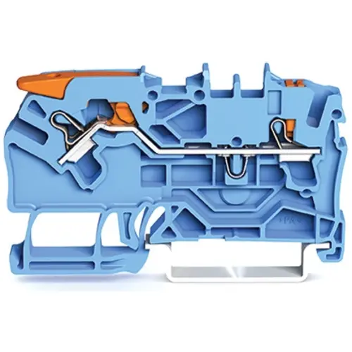 Wago 2102-5204 rijgklem met hendel 2-draads 2,5 mm² blauw