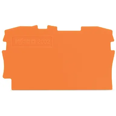 Wago 2002-1292 afsluit- en tussenplaat rijgklem 0,8 mm oranje
